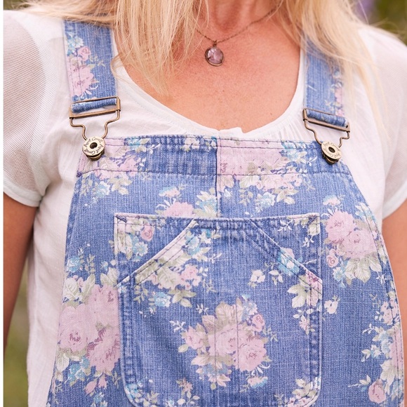 April Cornell Pastel Floral Women's Overalls - Picture 3 of 9